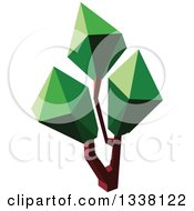 Clipart Of A Low Poly Geometric Tree 10 Royalty Free Vector Illustration