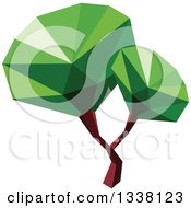 Clipart Of A Low Poly Geometric Tree 11 Royalty Free Vector Illustration