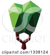Clipart Of A Low Poly Geometric Tree 12 Royalty Free Vector Illustration