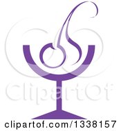 Clipart Of A Purple Cocktail Beverage With Cherries Royalty Free Vector Illustration