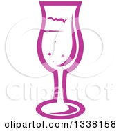 Clipart Of A Purple Cocktail Beverage Royalty Free Vector Illustration