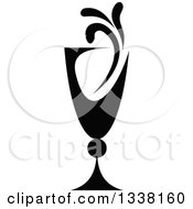Clipart Of A Black And White Cocktail Beverage Royalty Free Vector Illustration by Vector Tradition SM