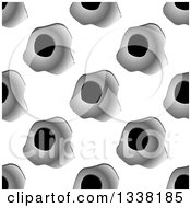 Clipart Of A Seamless Pattern Background Of Bullet Holes 5 Royalty Free Vector Illustration
