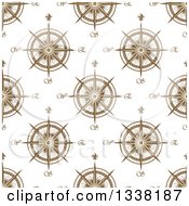 Poster, Art Print Of Seamless Patterned Background Of Compasses 5