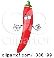 Poster, Art Print Of Cartoon Red Chili Pepper Character