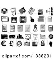 Black And White Finance Icons