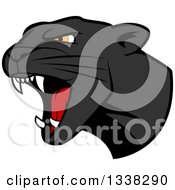 Poster, Art Print Of Roaring Black Panther Head