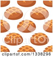 Poster, Art Print Of Seamless Background Pattern Of Boule Bread