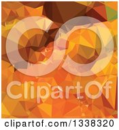 Poster, Art Print Of Low Poly Abstract Geometric Background Of Harvest Gold Orange