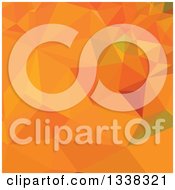 Poster, Art Print Of Low Poly Abstract Geometric Background Of Pumpkin Orange
