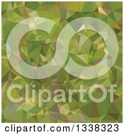 Poster, Art Print Of Low Poly Abstract Geometric Background Of Sap Green