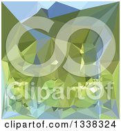 Poster, Art Print Of Low Poly Abstract Geometric Background Of Limerick Green