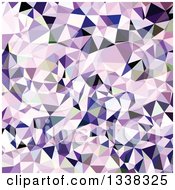 Poster, Art Print Of Low Poly Abstract Geometric Background Of Blue Violet