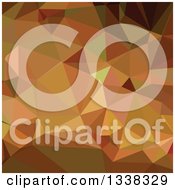 Poster, Art Print Of Low Poly Abstract Geometric Background Of Cocoa Brown