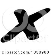 Clipart Of A Black Negation X Mark App Icon Design Element 6 Royalty Free Vector Illustration
