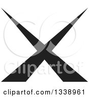 Clipart Of A Black Negation X Mark App Icon Design Element 7 Royalty Free Vector Illustration