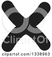 Clipart Of A Black Negation X Mark App Icon Design Element 5 Royalty Free Vector Illustration