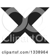 Clipart Of A Black Negation X Mark App Icon Design Element 4 Royalty Free Vector Illustration