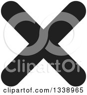 Clipart Of A Black Negation X Mark App Icon Design Element 3 Royalty Free Vector Illustration