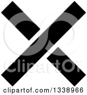 Clipart Of A Black Negation X Mark App Icon Design Element 8 Royalty Free Vector Illustration