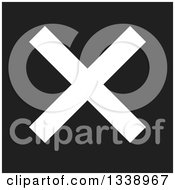 Clipart Of A White Negation X Mark On A Black Square App Icon Design Element Royalty Free Vector Illustration