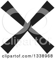 Clipart Of A Black Negation X Mark App Icon Design Element 9 Royalty Free Vector Illustration