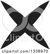 Clipart Of A Black Negation X Mark App Icon Design Element 2 Royalty Free Vector Illustration