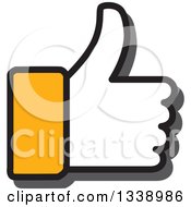 Poster, Art Print Of Yellow Cuffed Thumb Up Like App Icon Design Element