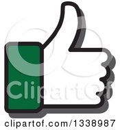 Poster, Art Print Of Green Cuffed Thumb Up Like App Icon Design Element