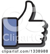 Blue Cuffed Thumb Up Like App Icon Design Element
