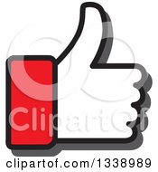 Poster, Art Print Of Red Cuffed Thumb Up Like App Icon Design Element