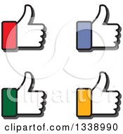 Poster, Art Print Of Colorful Cuffed Thumb Up Like Hand App Icon Design Elements