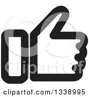 Poster, Art Print Of Black And White Thumb Up Like App Icon Design Element
