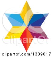 Poster, Art Print Of 3d Colorful Geometric Star