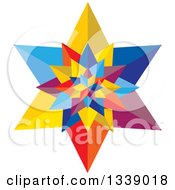 Poster, Art Print Of 3d Colorful Geometric Star 2