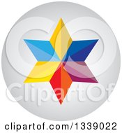 Poster, Art Print Of Colorful Star Round Shaded App Icon Design Element