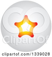 Poster, Art Print Of Gradient Orange Star Round Shaded App Icon Design Element