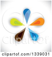 Clipart Of A Colorful Star Made Of Splashes Over Shading Royalty Free Vector Illustration