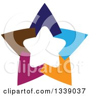 Clipart Of A Colorful Star 5 Royalty Free Vector Illustration