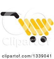Poster, Art Print Of Yellow Shopping Cart Retail Icon