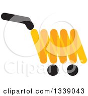 Black And Orange Shopping Cart Retail Icon