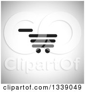 Clipart Of A Black Shopping Cart Retail Icon Over Shading Royalty Free Vector Illustration