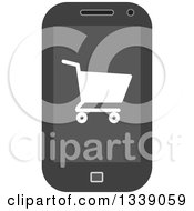 Poster, Art Print Of Shopping Cart Checkout Icon On A Cell Phone Screen