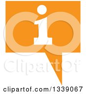 Letter I Information And Orange Speech Balloon App Icon Design Element