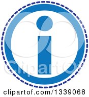 Clipart Of A Blue And White Letter I Information App Icon Design Element Royalty Free Vector Illustration
