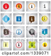 Poster, Art Print Of Colorful Letter I Information App Icon Design Elements