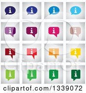 Poster, Art Print Of Colorful Letter I Information Speech Balloon App Icon Design Elements