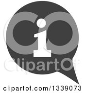 Clipart Of A Letter I Information And Dark Gray Speech Balloon App Icon Design Element Royalty Free Vector Illustration by ColorMagic