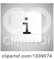 Clipart Of A Grayscale Letter I Information App Icon Design Element Over Shading Royalty Free Vector Illustration by ColorMagic