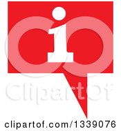Clipart Of A Letter I Information And Red Speech Balloon App Icon Design Element Royalty Free Vector Illustration by ColorMagic